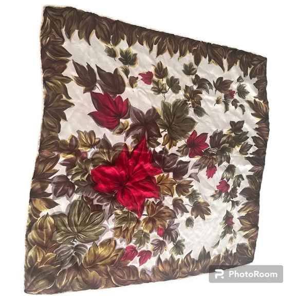 Vintage St Michael Satin Scarf - Picture 3 of 8